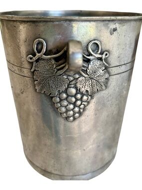 Vintage Wine Chiller by Four Points Pewter Thailand Grape Motif 2.5 Pounds